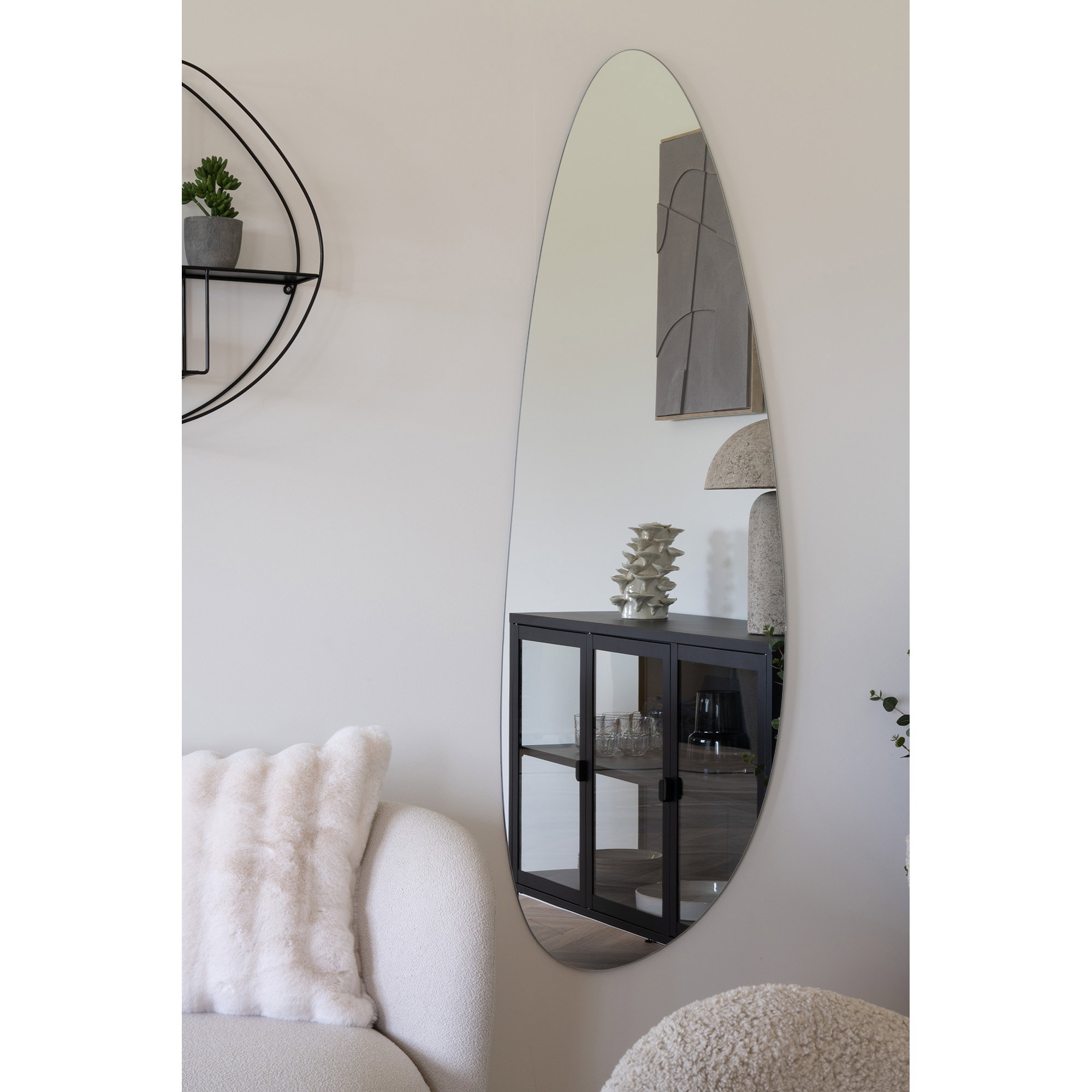 Pagani Spejl, organisk form, 57x160 cm - Billede 4