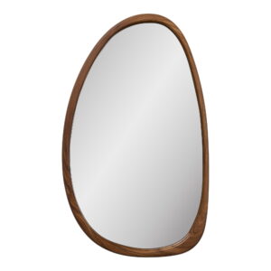 Luxon Spejl, organisk form, trælook, 38,5x64,5 cm