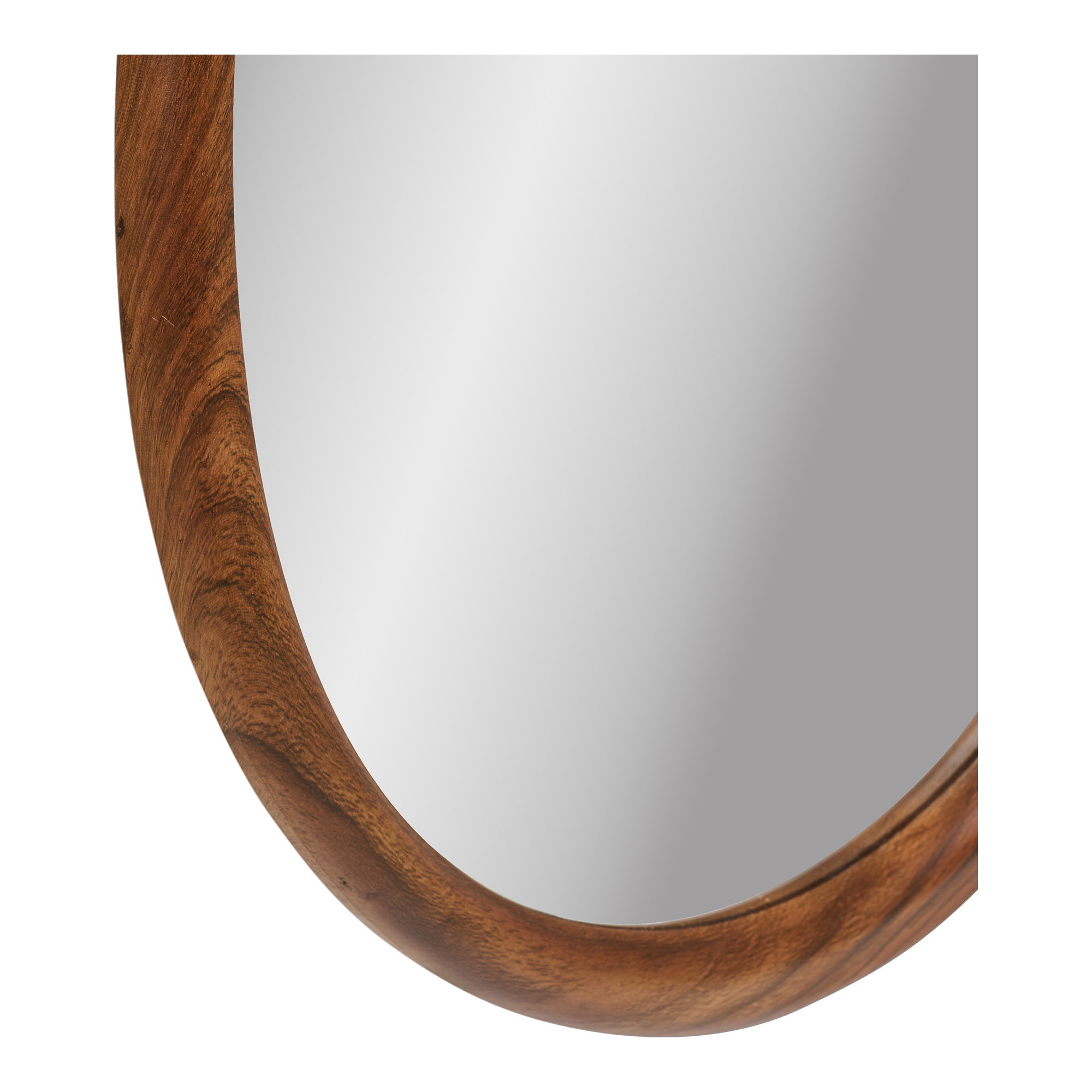Luxon Spejl, organisk form, trælook, 50x80 cm - Billede 3