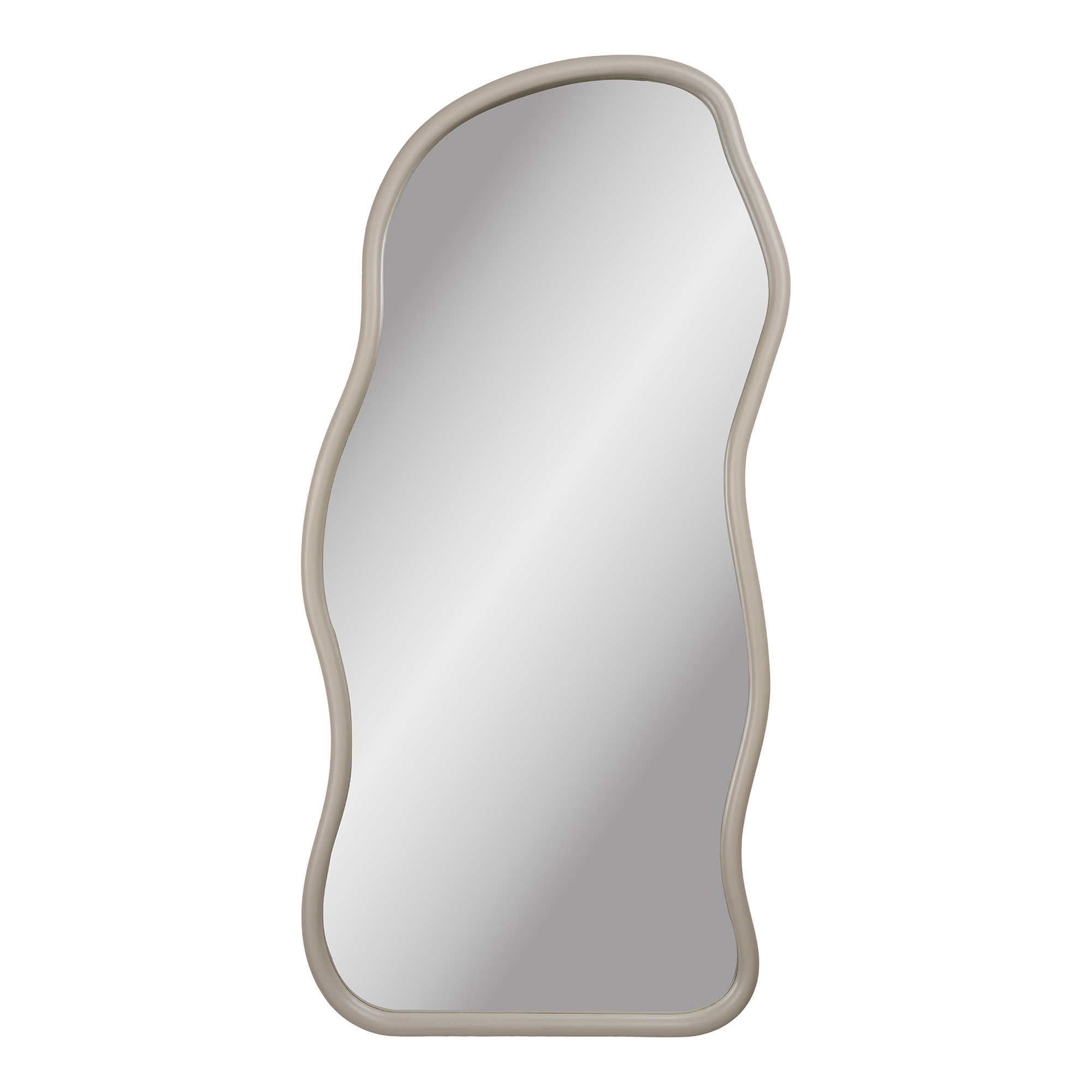 Bega Spejl, organisk form, beige, 89x180 cm