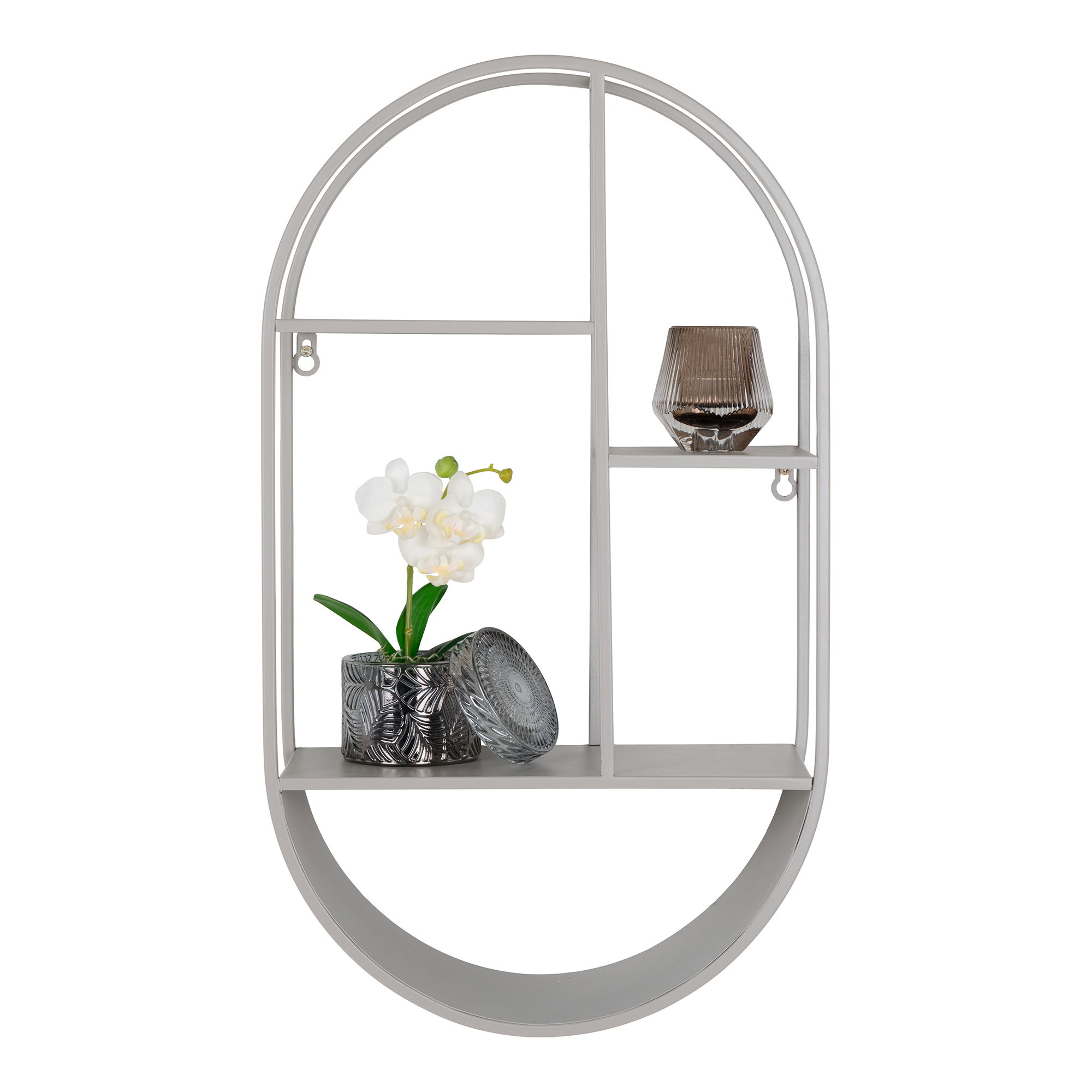 Feira Væghylde, oval, stål, cool grey, 35x15x60 cm - Billede 2