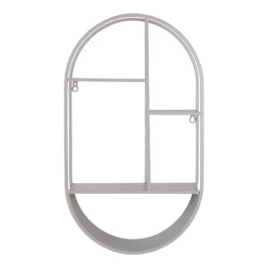 Feira Væghylde, oval, stål, cool grey, 35x15x60 cm