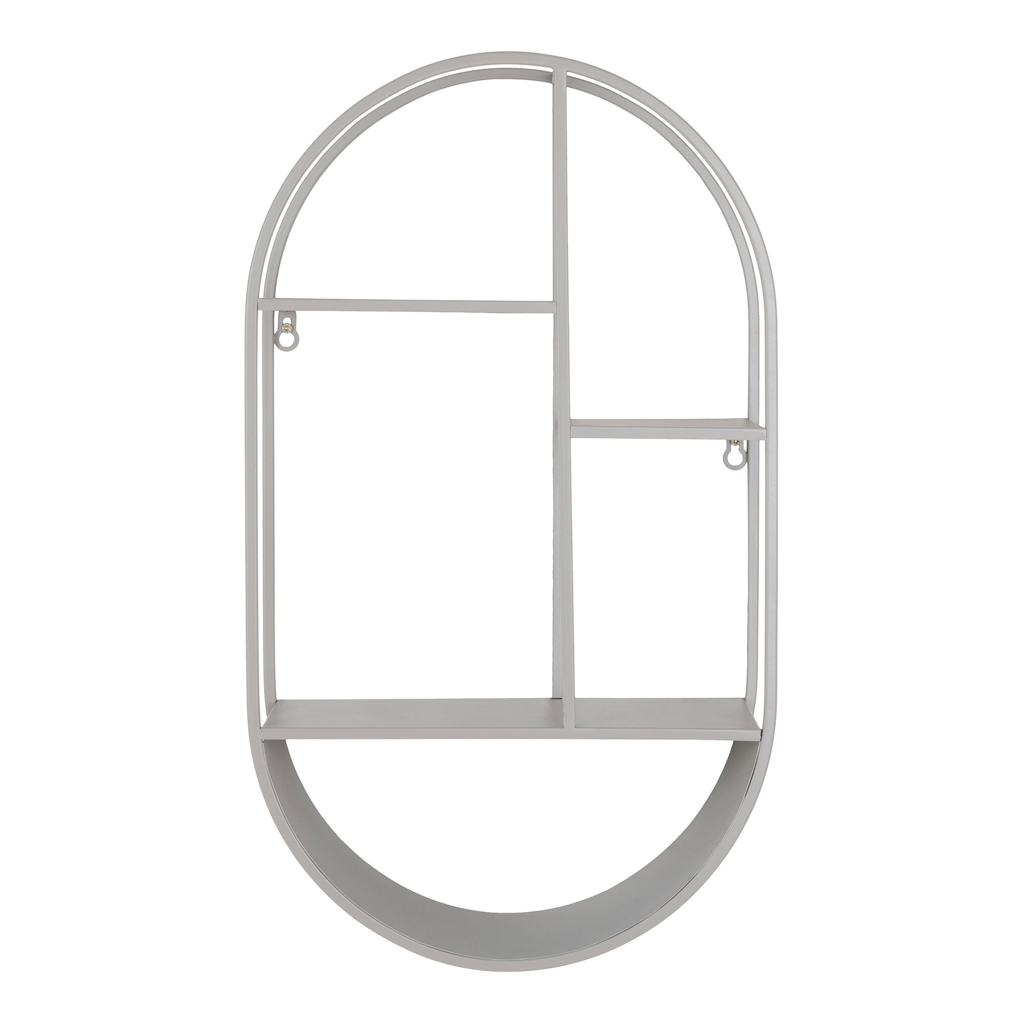 Feira Væghylde, oval, stål, cool grey, 35x15x60 cm