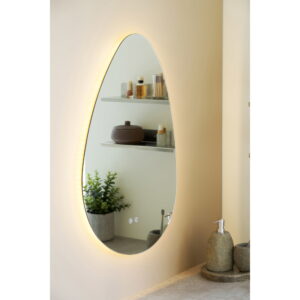 Kiama Spejl med LED, antidug og 3 lysniveauer, organisk form, 58x80 cm - Billede 8