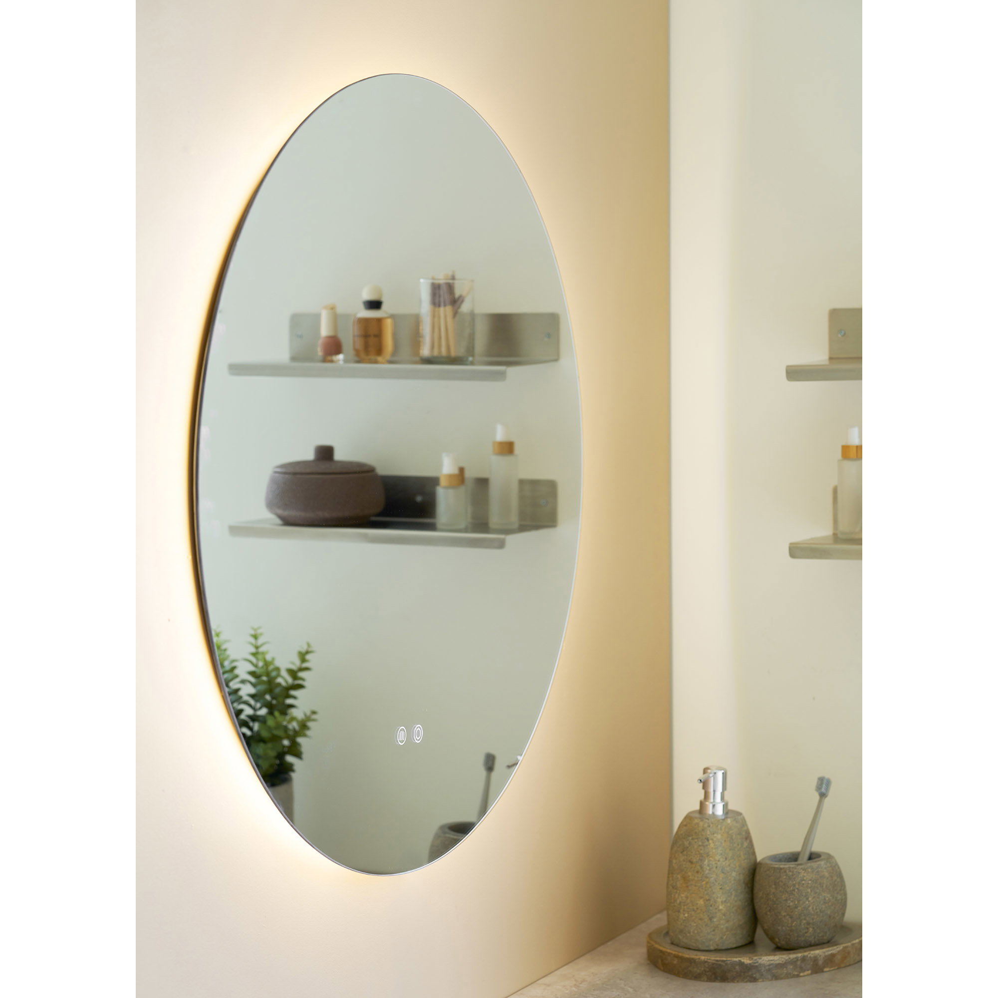Kiama Spejl med LED, antidug og 3 lysniveauer, ø80 cm - Billede 8