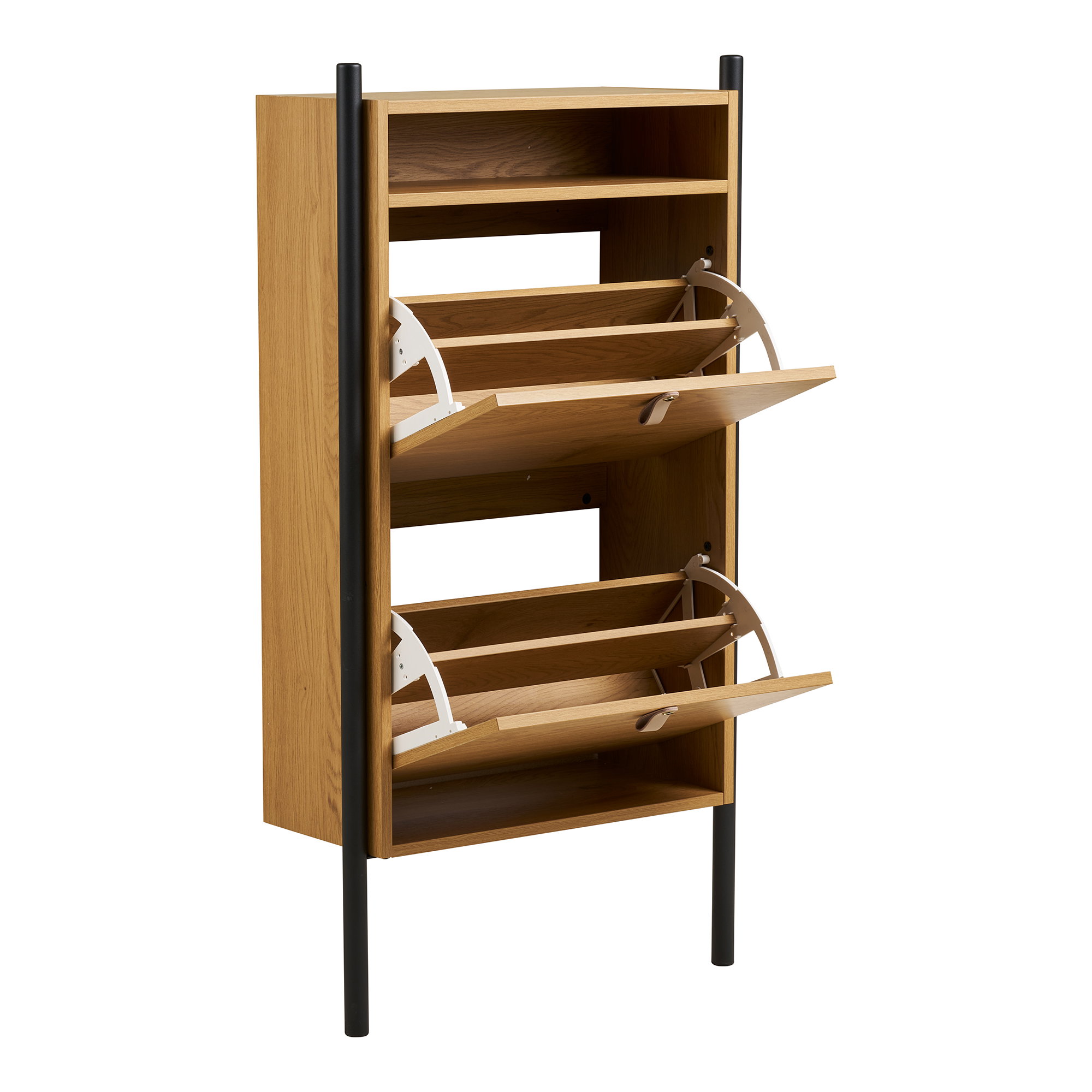 Barco Skoskab, egetræslook, 62x26x118 cm - Billede 4