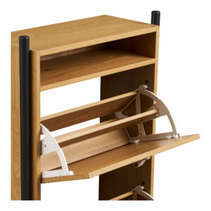 Barco Skoskab, egetræslook, 62x26x118 cm - Billede 5