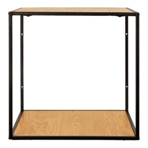 Vita Væghylde, egetræslook, sort stel, 36x36x36 cm - Billede 4