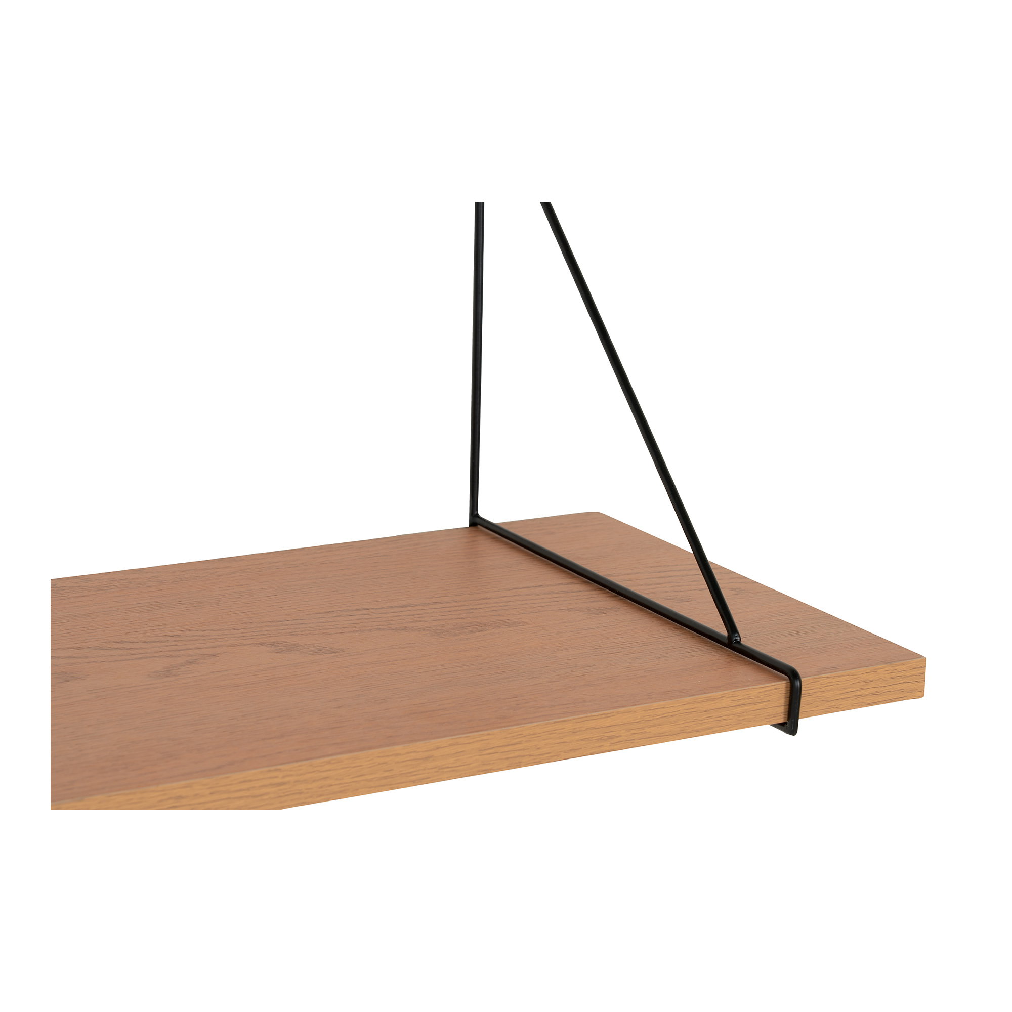 Chiba Væghylde, askefiner, sort metal stel, 120x29 cm - Billede 3