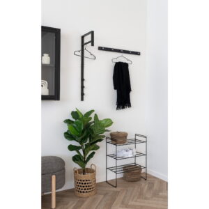 Swansea Skoreol, stål, 3 hylder, sort, 49,5x25x60 cm - Billede 5