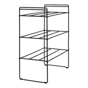 Swansea Skoreol, stål, 3 hylder, sort, 49,5x25x60 cm - Billede 3