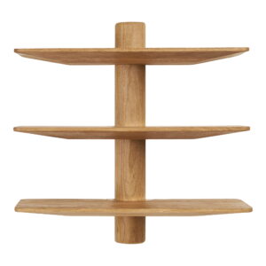 Calcata Væghylde, 3 hylder, egetræ, 55x22x55,5 cm