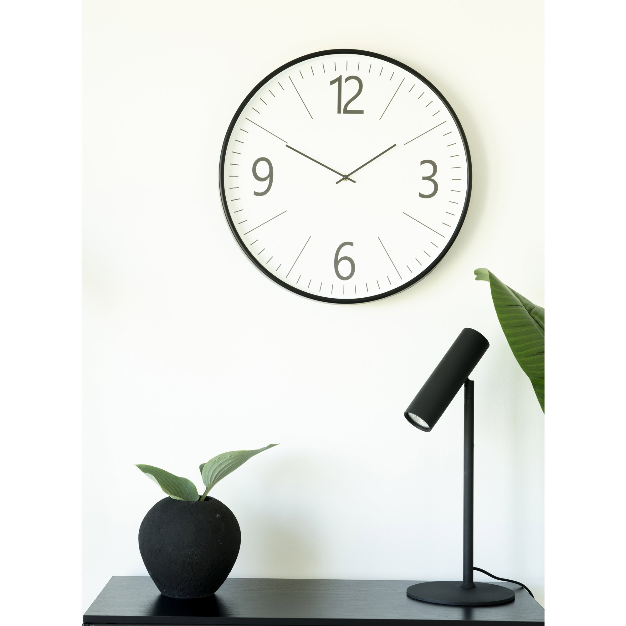 Biel Vægur, sort og hvid, lydløs, ø51 cm - Billede 6