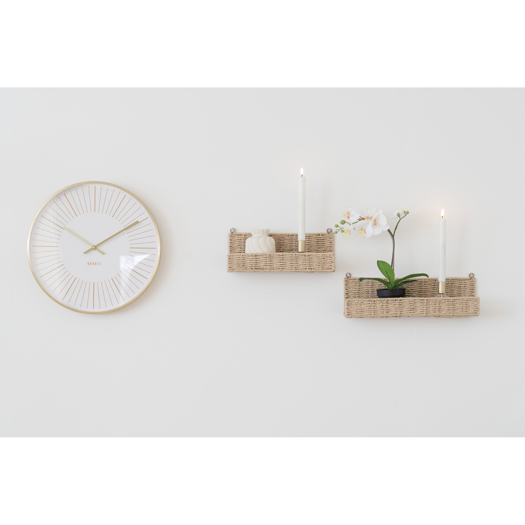 Takamaka Vægur, aluminium, guld, lydløs, ø40 cm - Billede 4