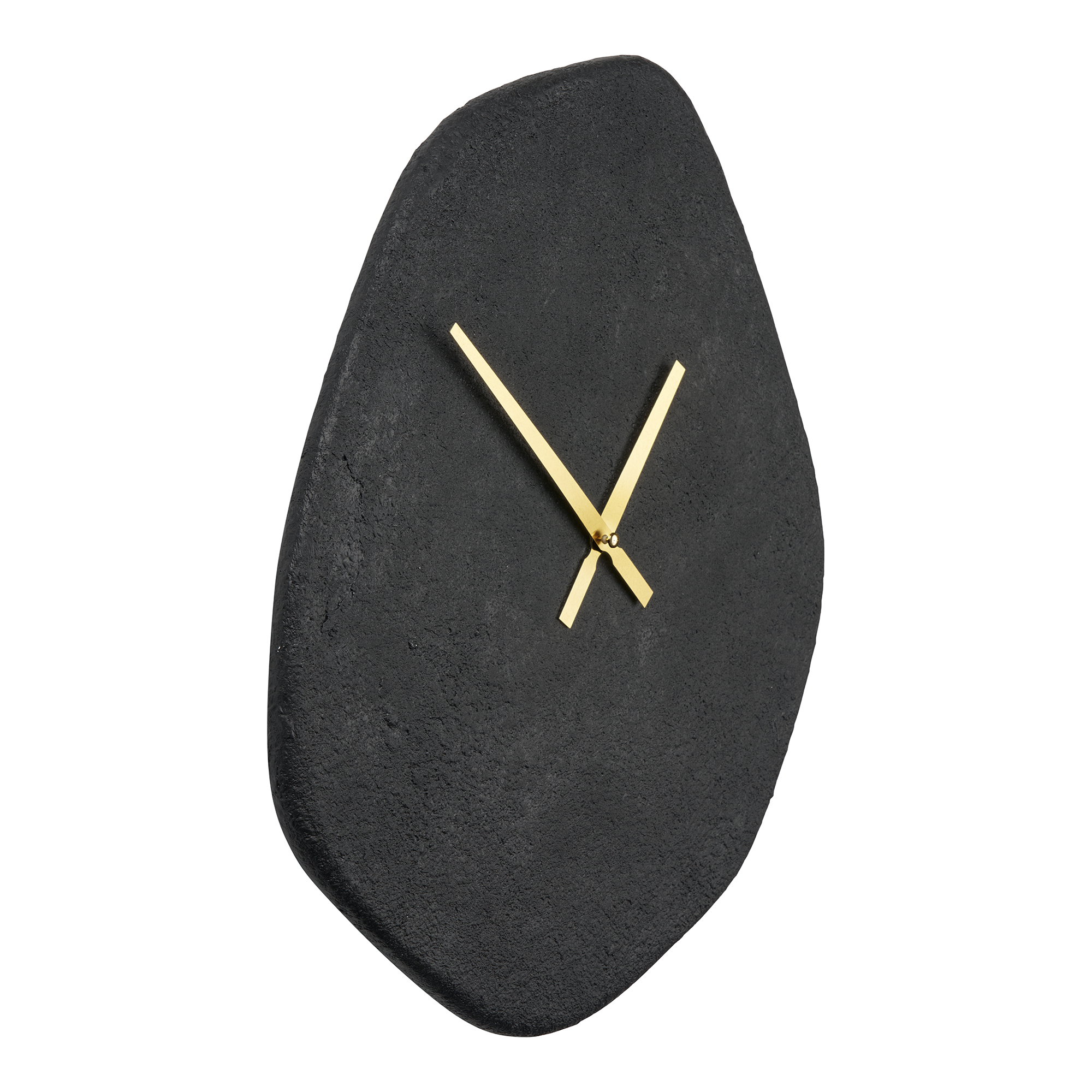 Vienna Vægur, organisk form, cement, sort, lydløs, 38x45 cm - Billede 2