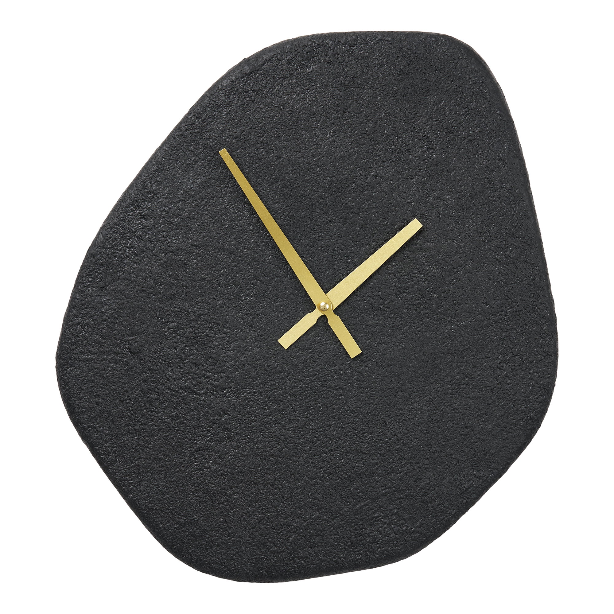 Vienna Vægur, organisk form, cement, sort, lydløs, 38x45 cm