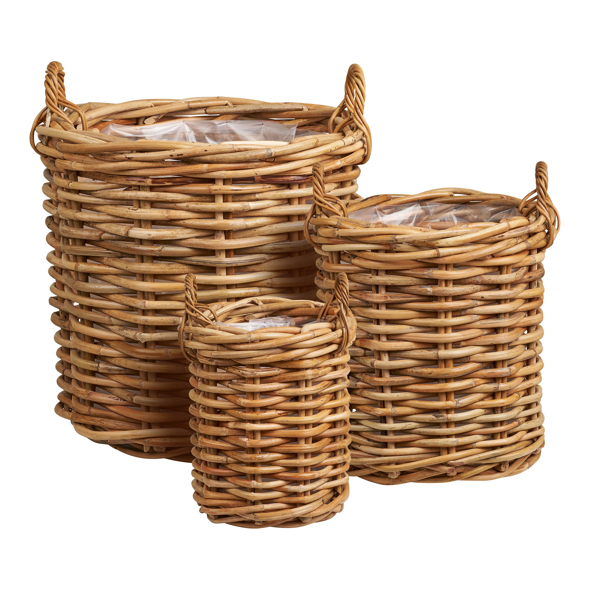 Burton Kurve, kubu rattan, natur, sæt af 3 - Billede 2