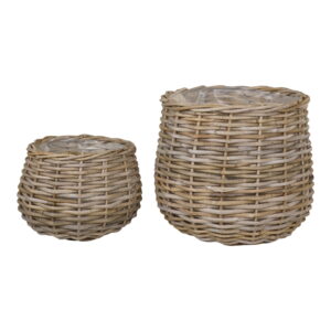 Pulo Kurve, kubu rattan, natur, sæt af 2 - Billede 3