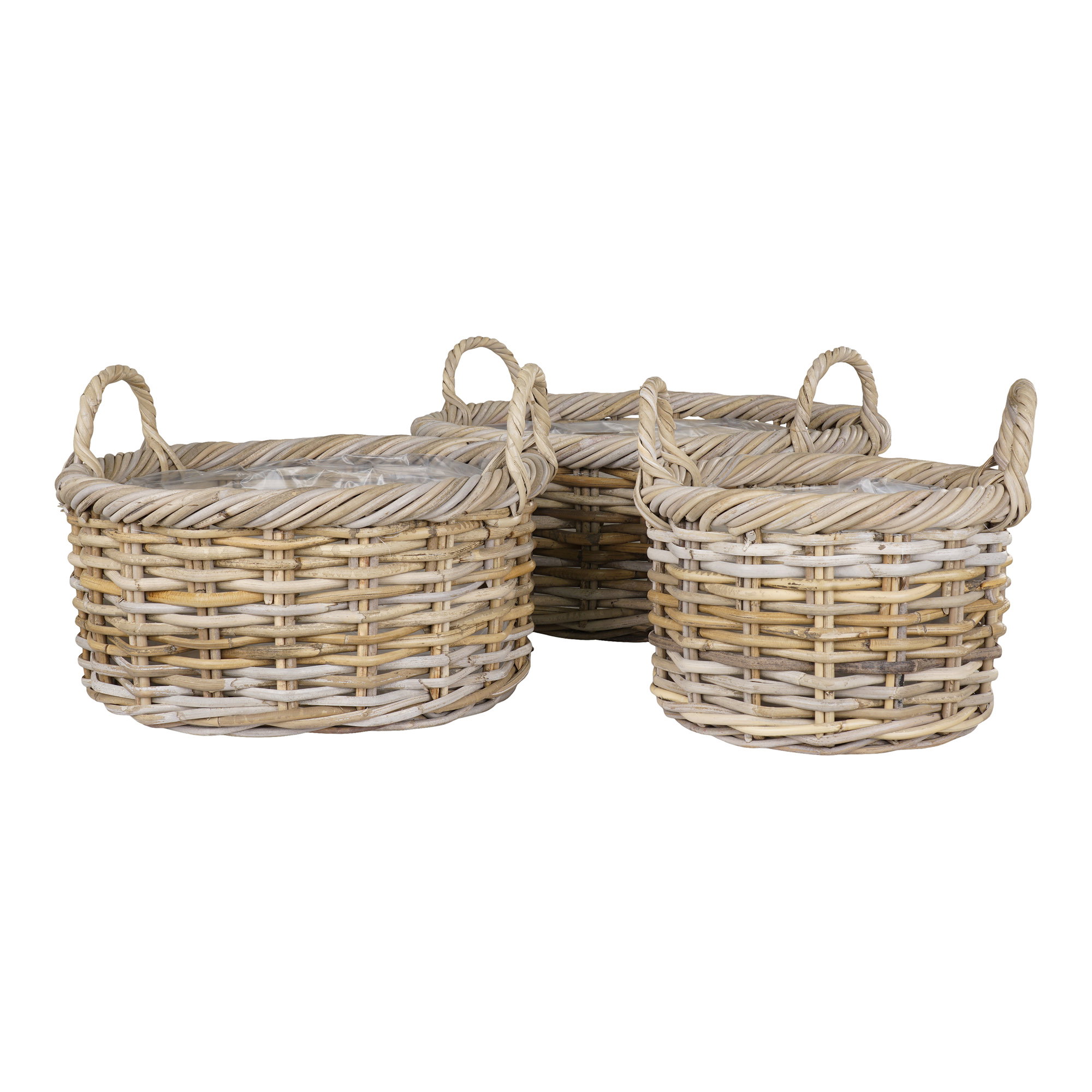 Kuta Kurve, kubu rattan, natur, sæt af 3 - Billede 3