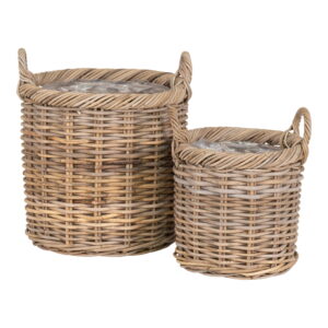 Gili Kurve, kubu rattan, natur, sæt af 2