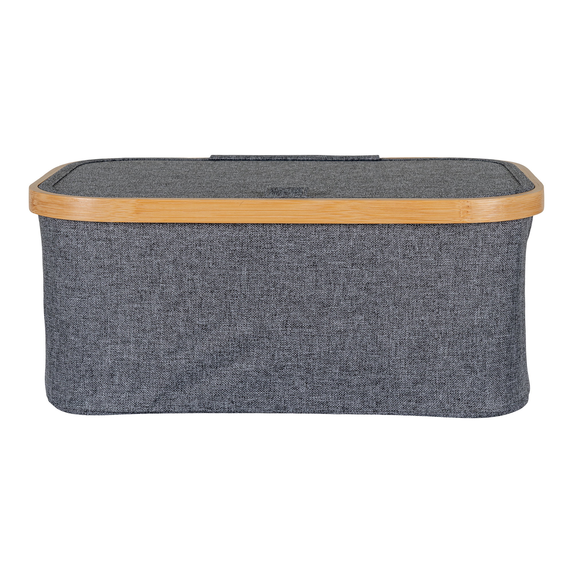 Noto Kurv, bambus/stof, mørkegrå, 38x26x16 cm - Billede 5