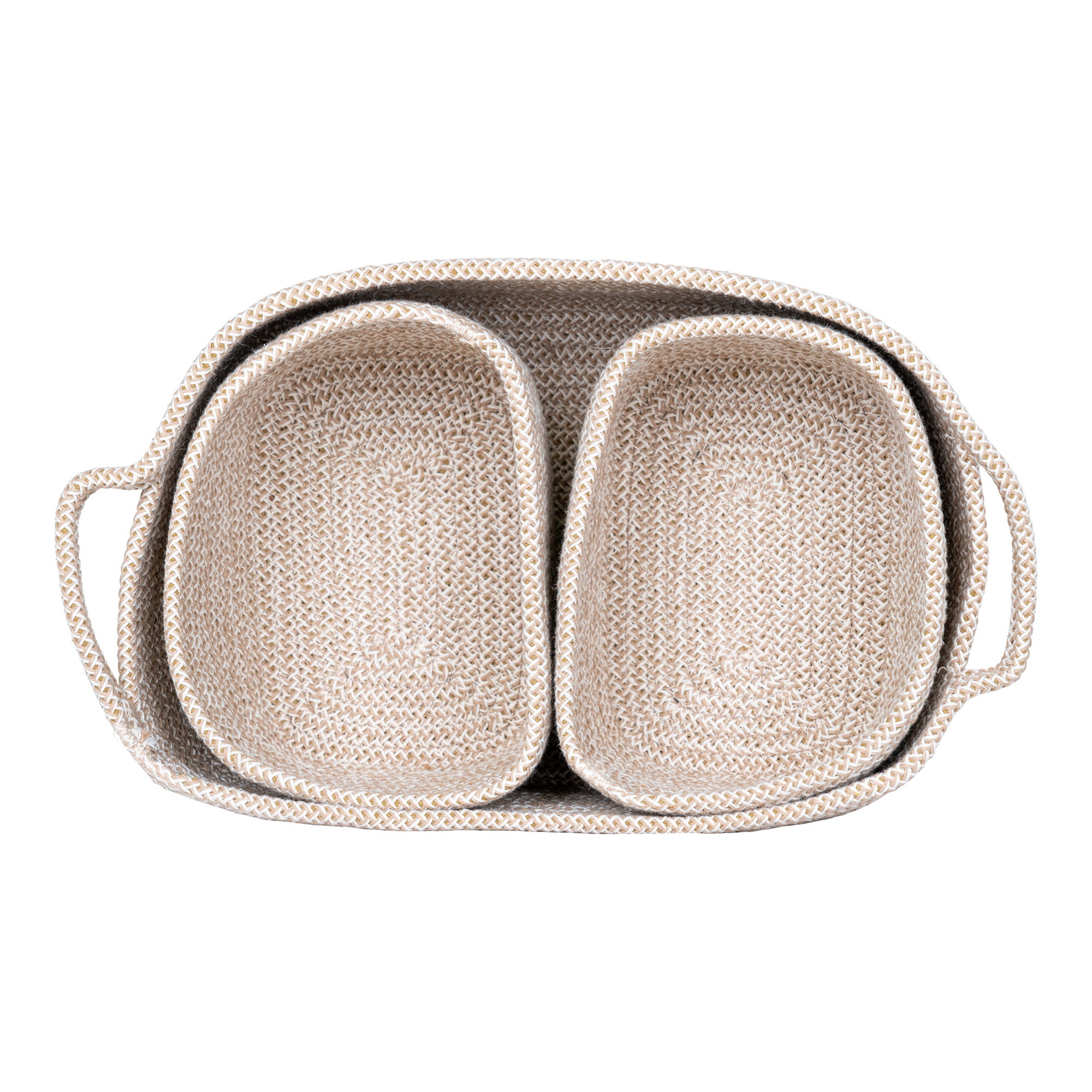 Teixo Kurve, bomuld, beige, sæt af 3 - Billede 3