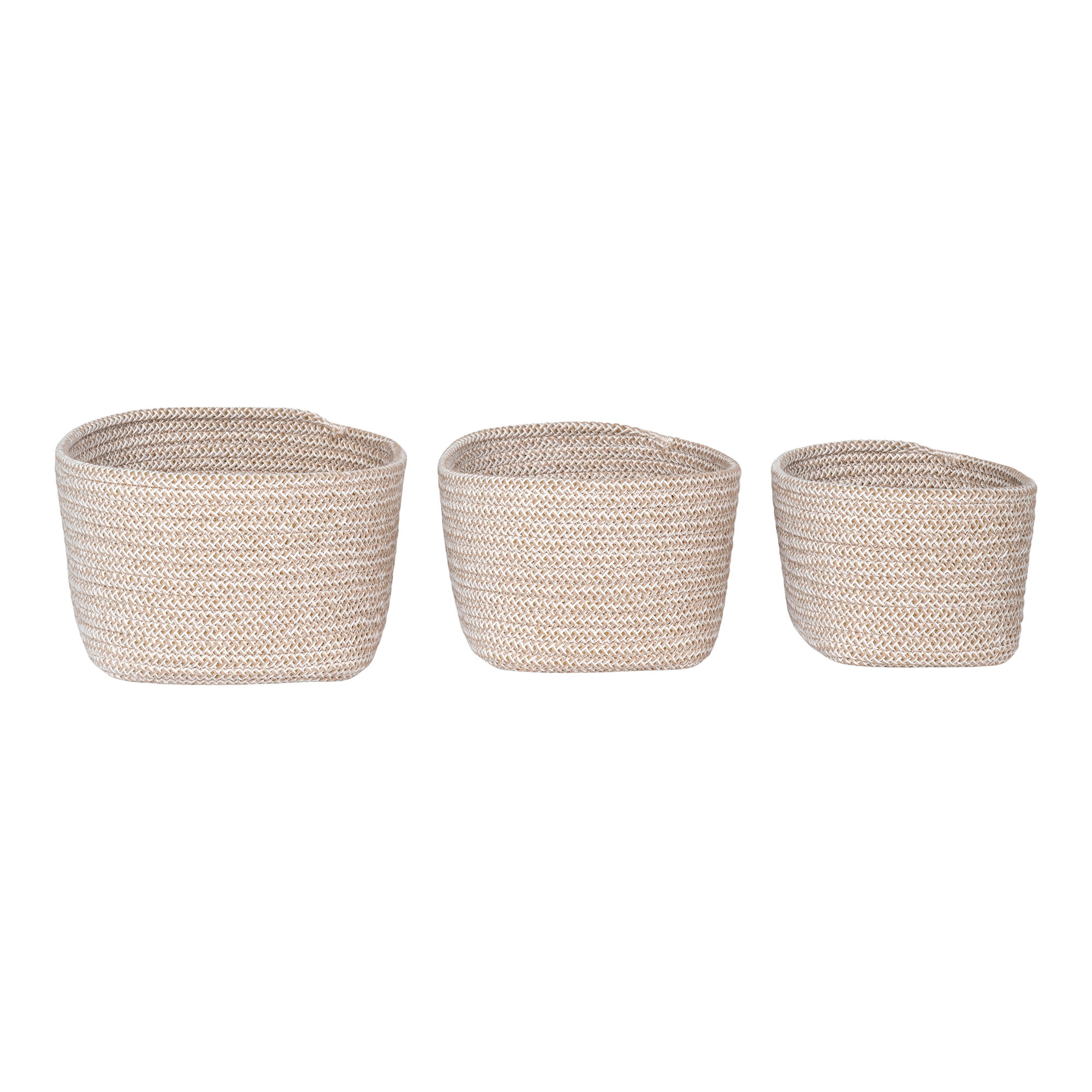 Cadima Kurve, bomuld, beige, sæt af 3 - Billede 2