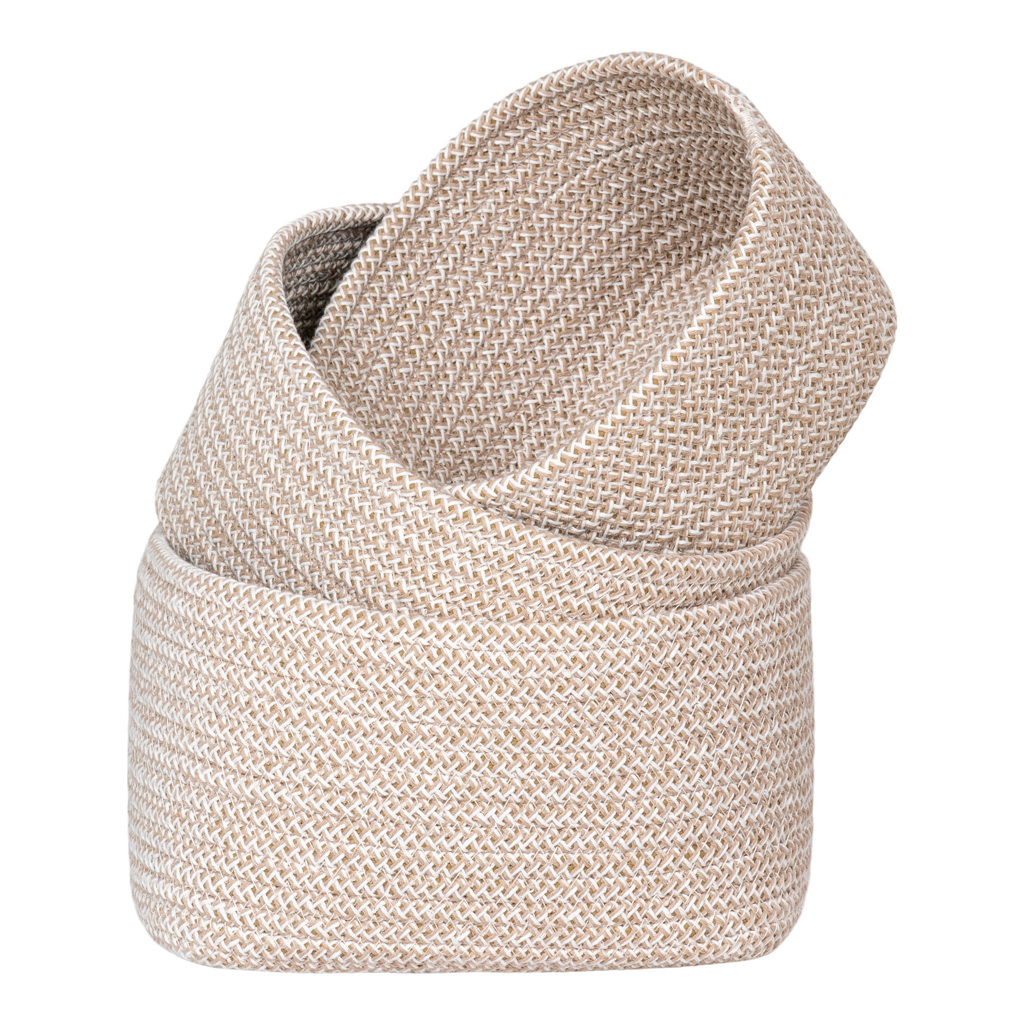 Cadima Kurve, bomuld, beige, sæt af 3 - Billede 3