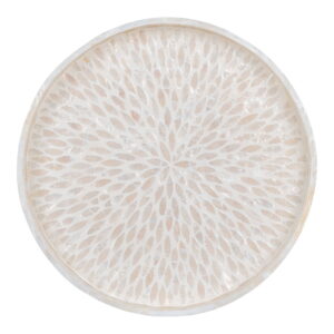 Bakke, bambus/capiz, beige, ø40x3,5cm - Billede 3