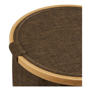Noto Kurv, rund, bambus/stof, brun, ø30x20 cm - Billede 5