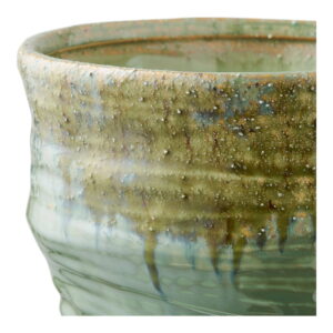 Alternative view of Vase, keramik, grøn, ø22x34,5 cm