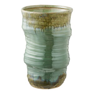 Vase, keramik, grøn, ø22x34,5 cm