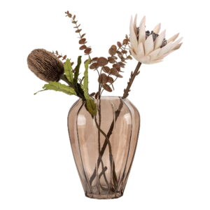 Alternative view of Vase, mundblæst glas, brun, ø22x29 cm