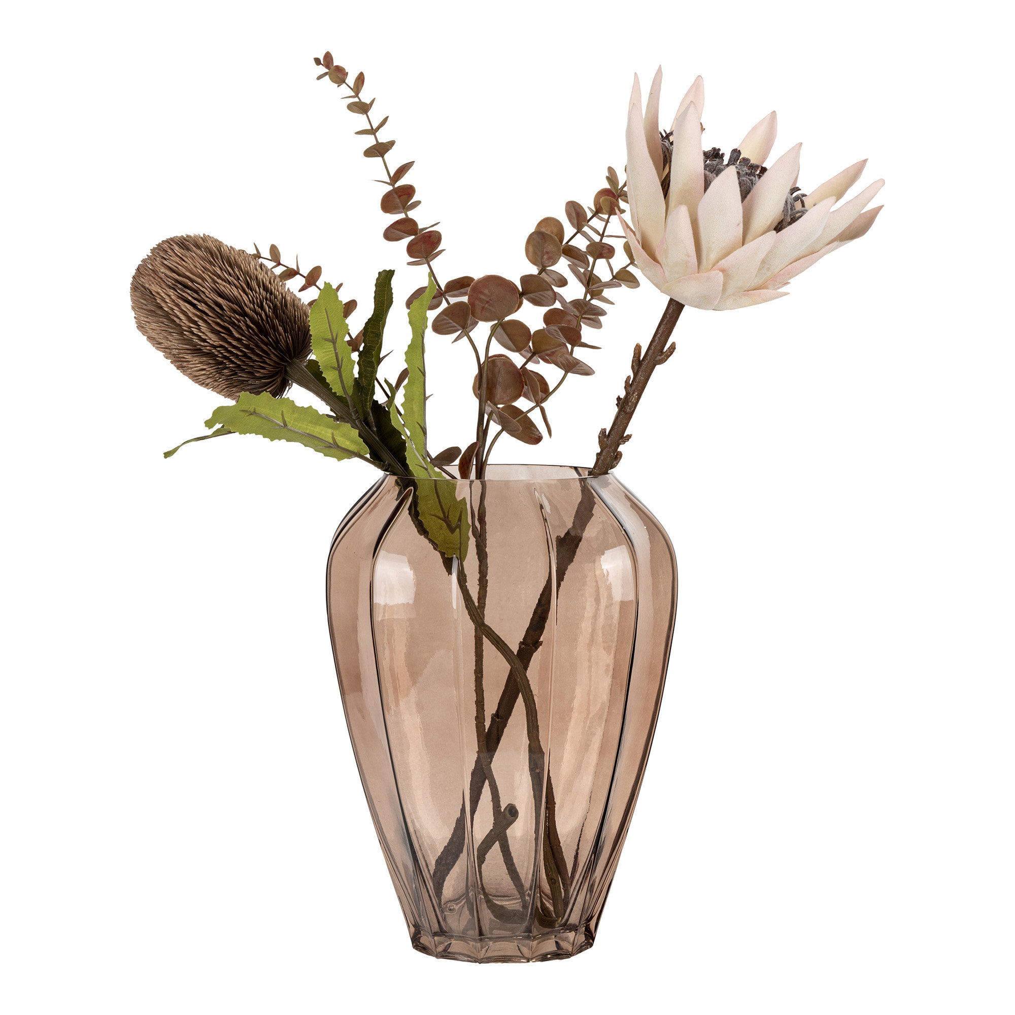 Vase, mundblæst glas, brun, ø22x29 cm - Billede 2