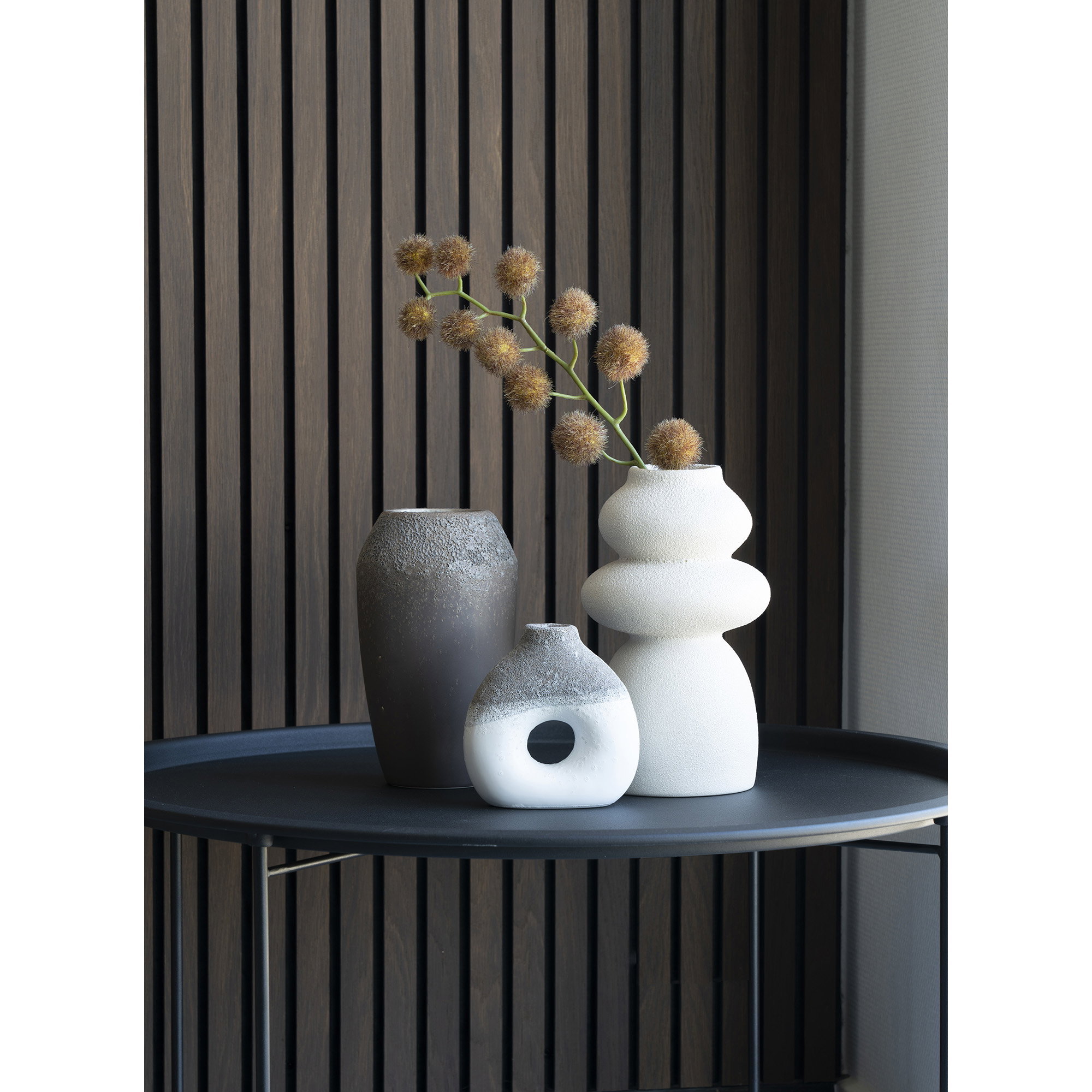 Vase, keramik, beige, ø14,5x26,5 cm - Billede 5