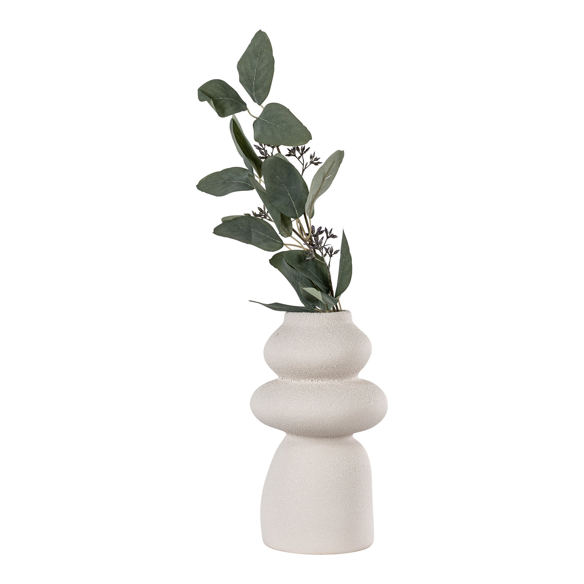 Vase, keramik, beige, ø14,5x26,5 cm - Billede 2