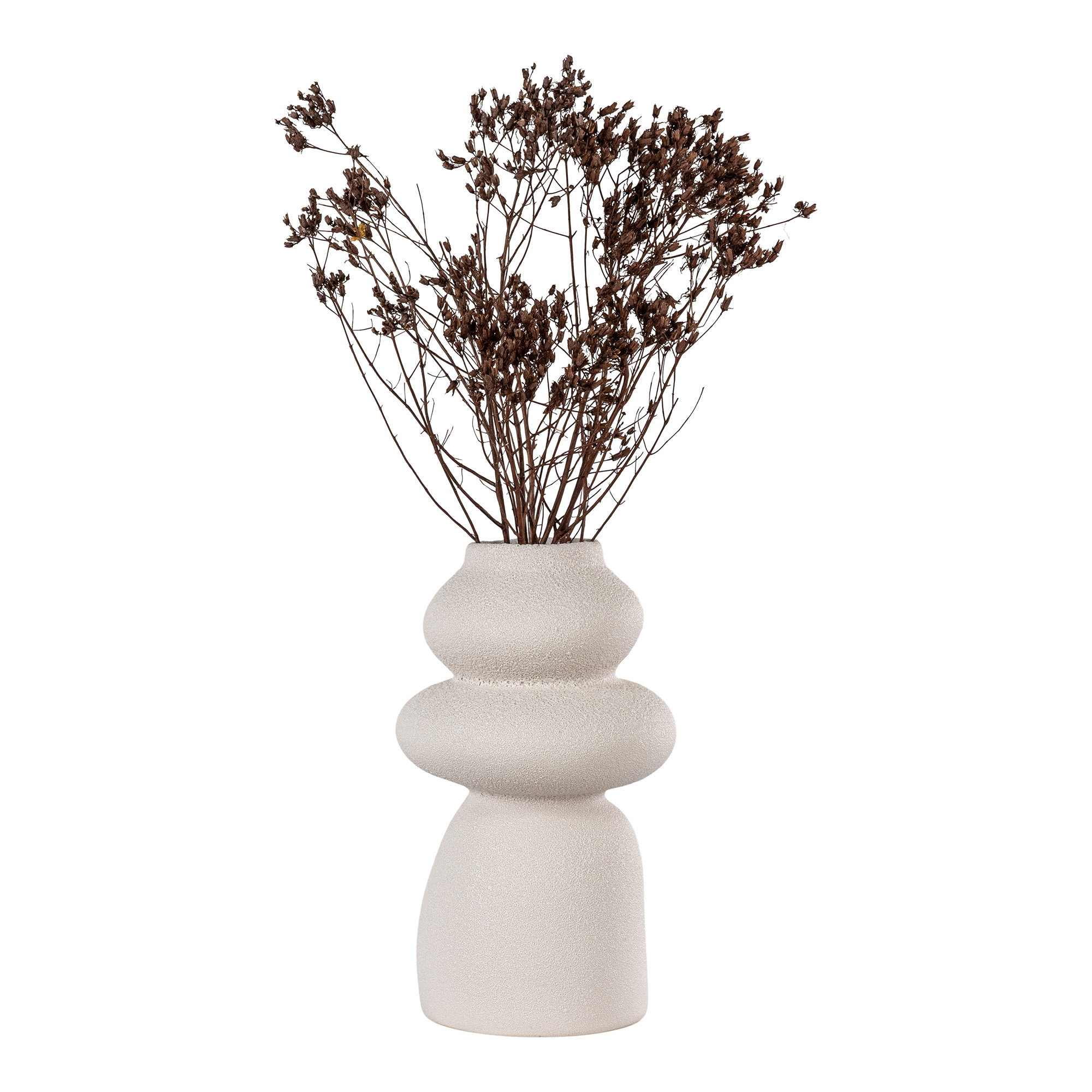 Vase, keramik, beige, ø14,5x26,5 cm - Billede 3