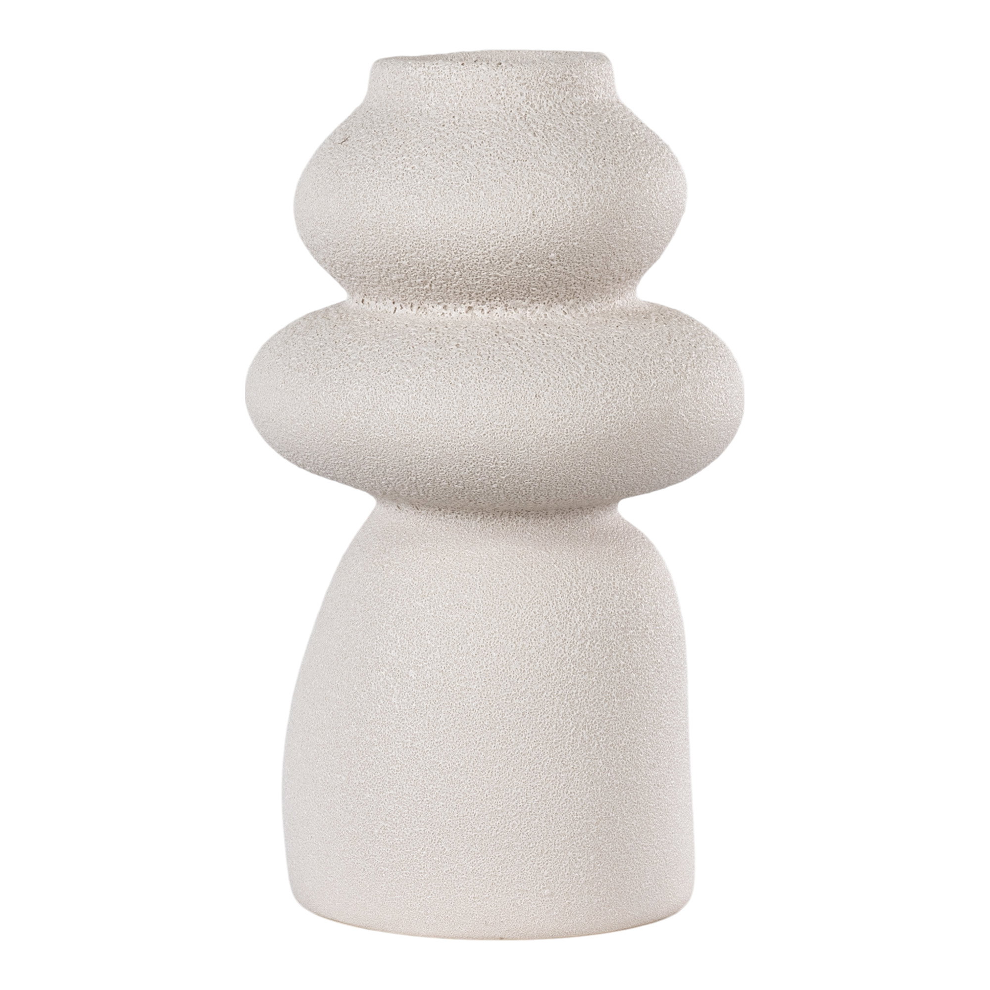 Vase, keramik, beige, ø14,5x26,5 cm