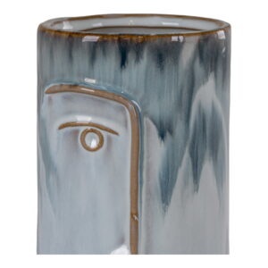 Vase, keramik, blå, ø9,5x17 cm - Billede 3