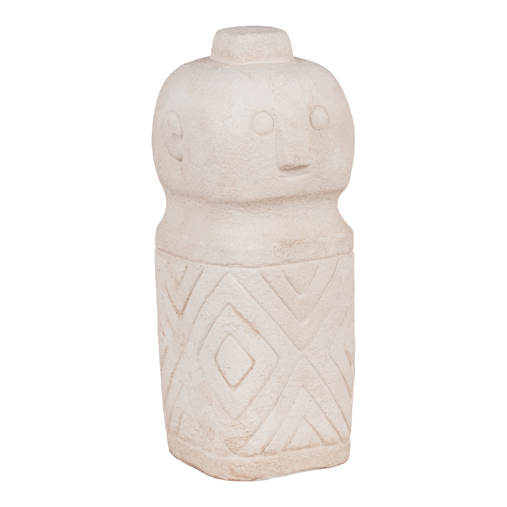 Dekoration, cement, beige, 6,5x6,5x15 cm