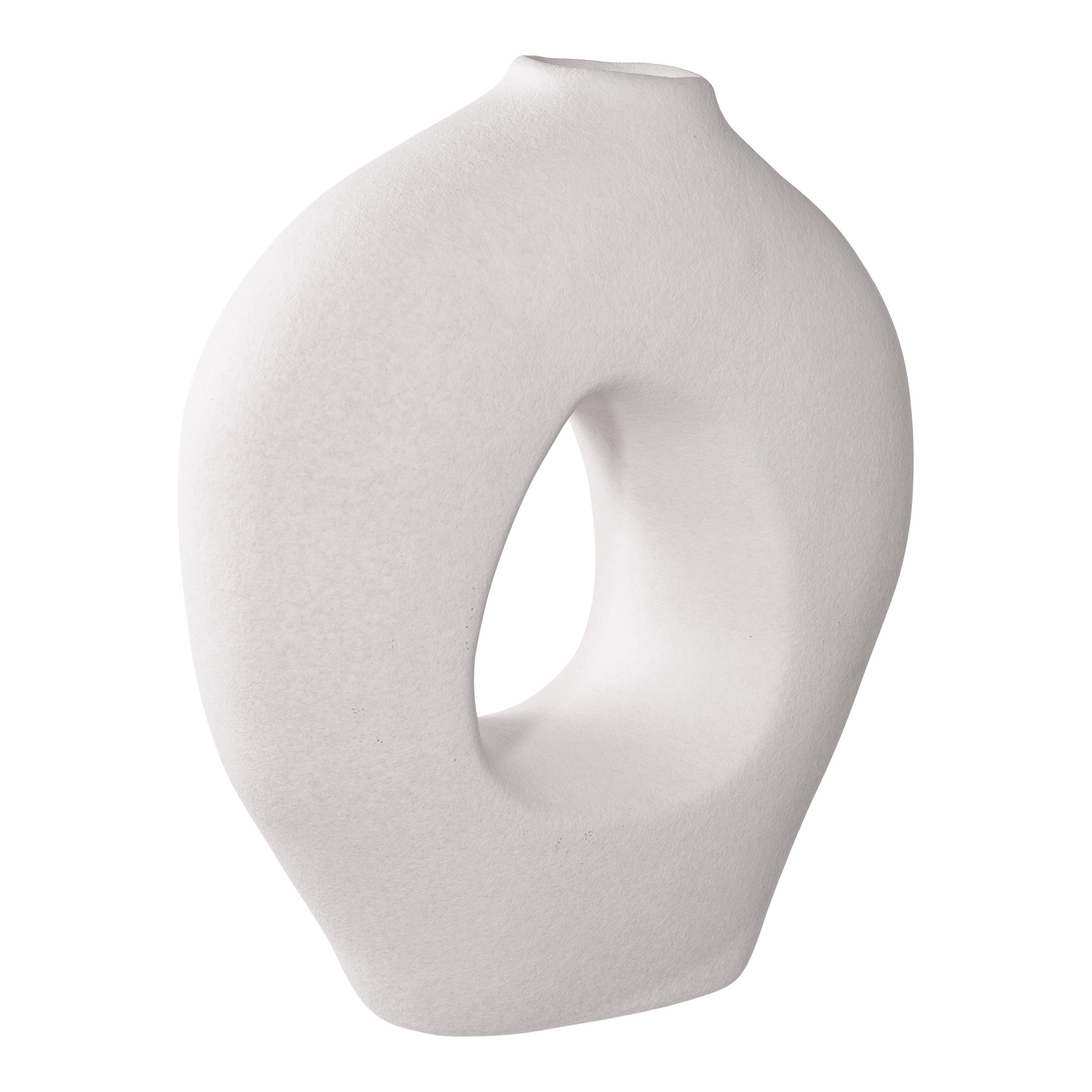 Vase, keramik, hvid, 24x10,5x27,8 cm - Billede 2