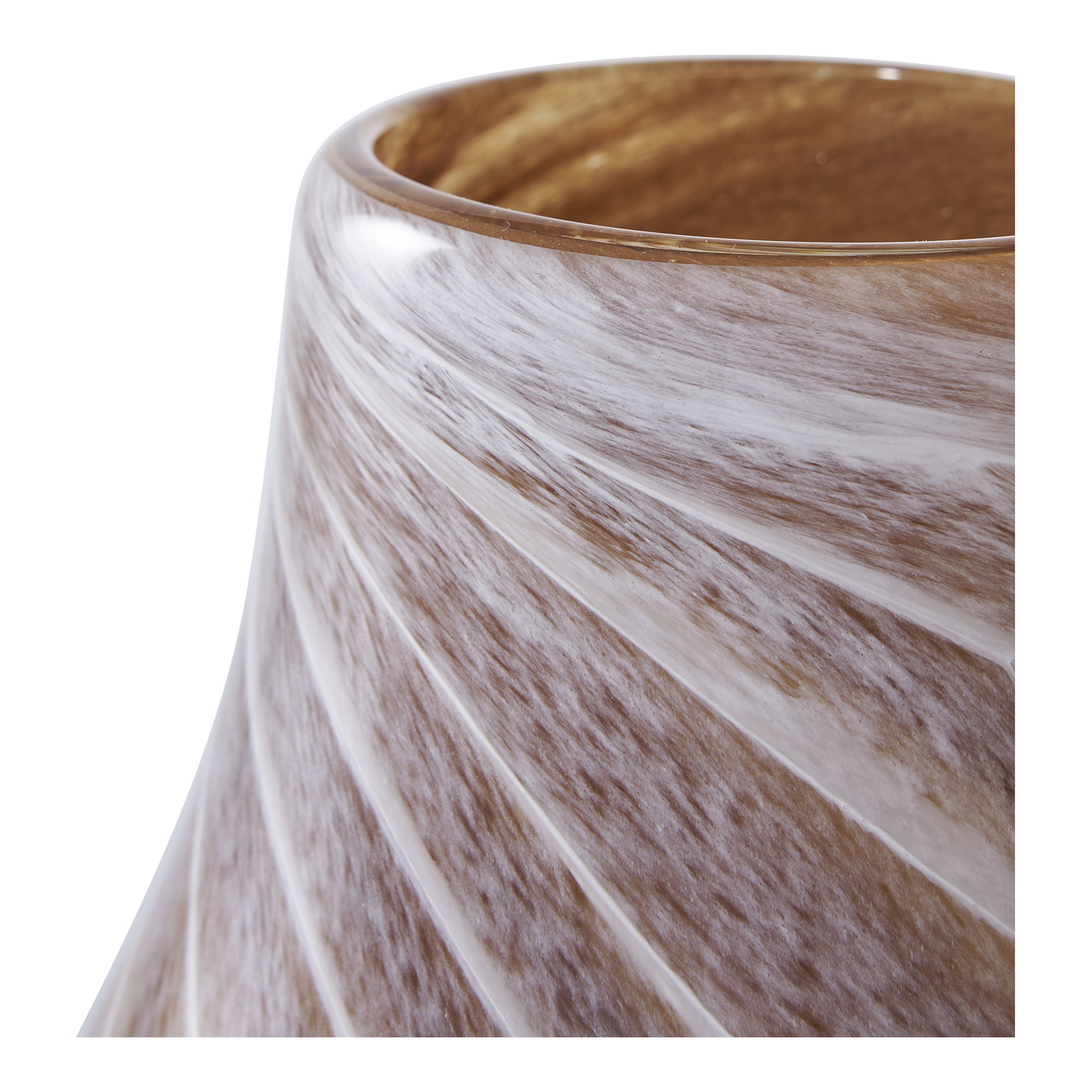 Vase, glas, brun, ø16x23 cm - Billede 2