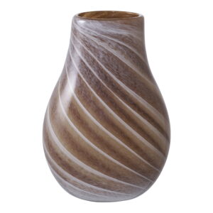 Vase, glas, brun, ø16x23 cm