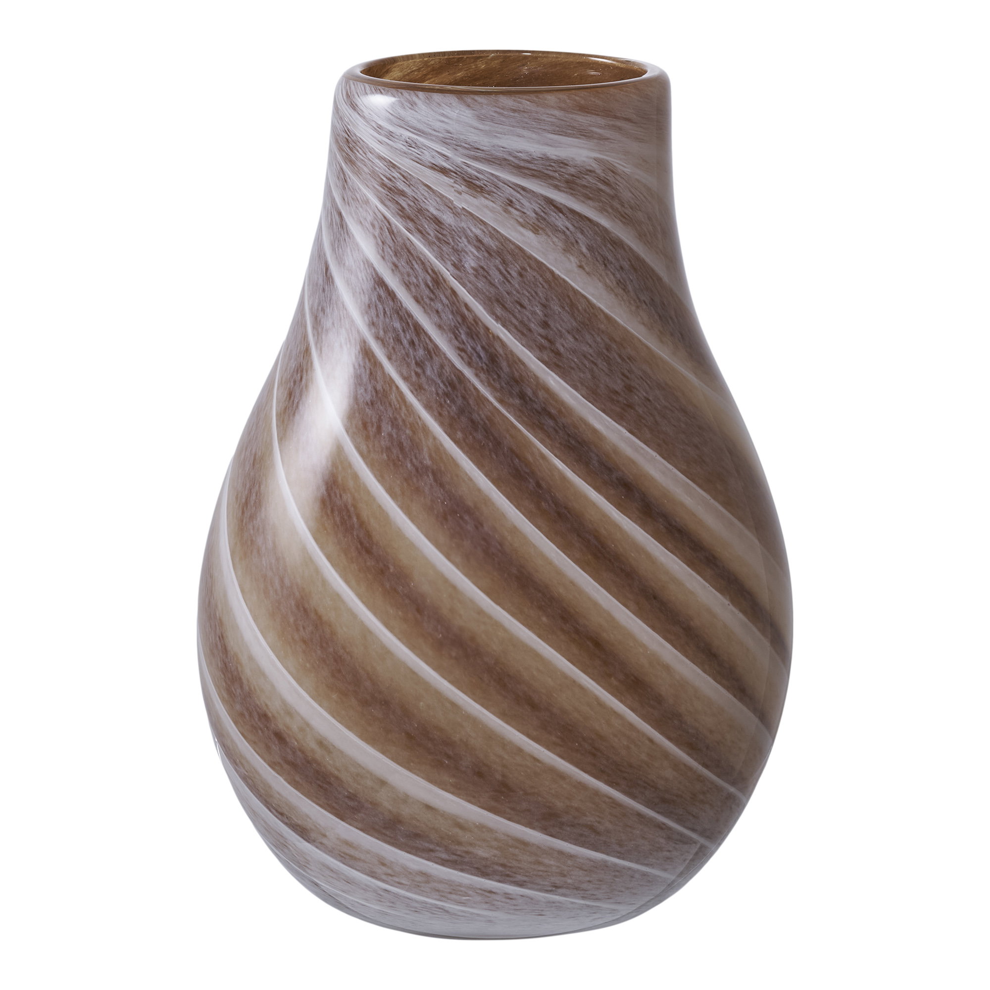 Vase, glas, brun, ø16x23 cm