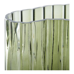 Vase, glas, smoked grøn, 21,5x12x26,5 cm - Billede 3