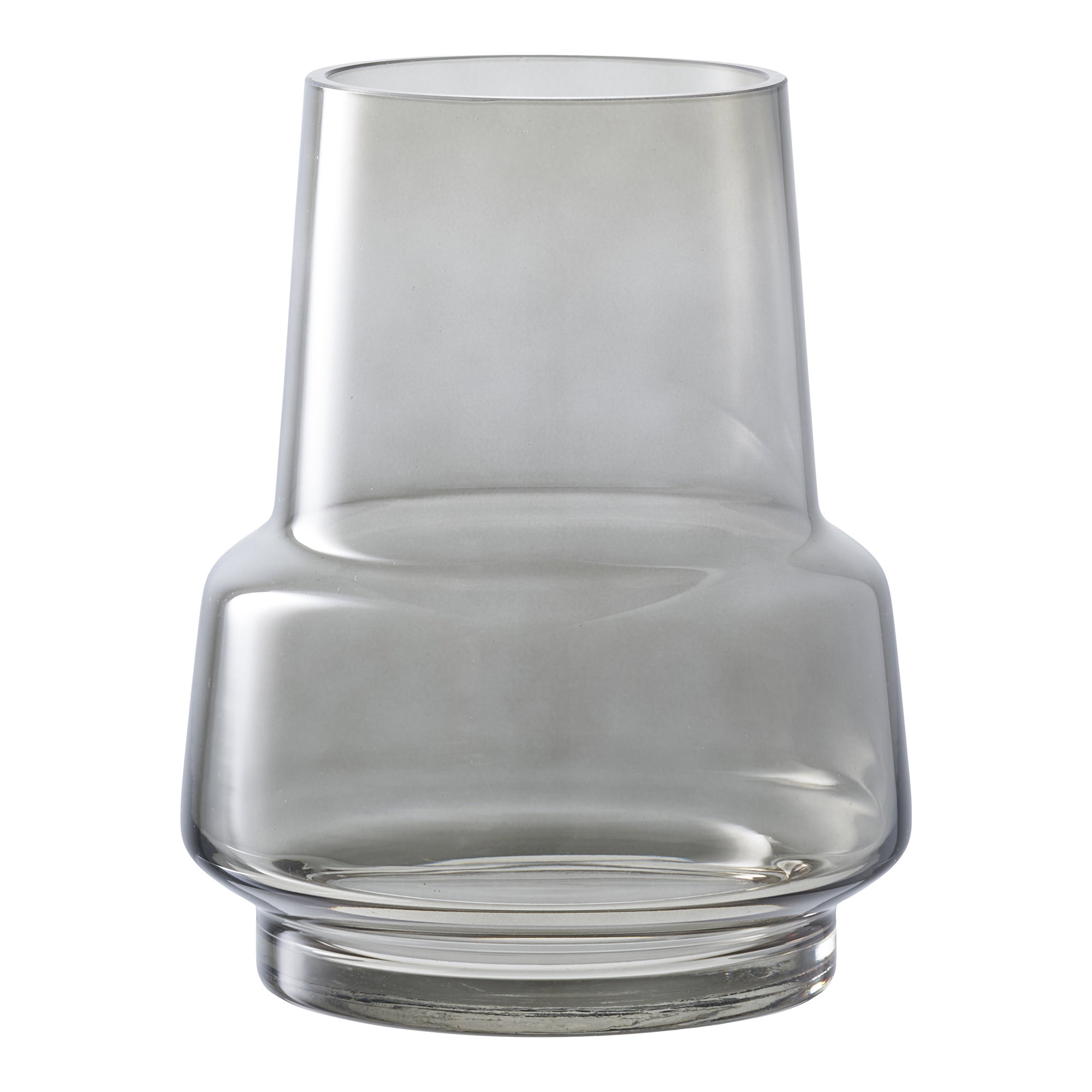 Vase, glas, smoked grå, ø15x19 cm