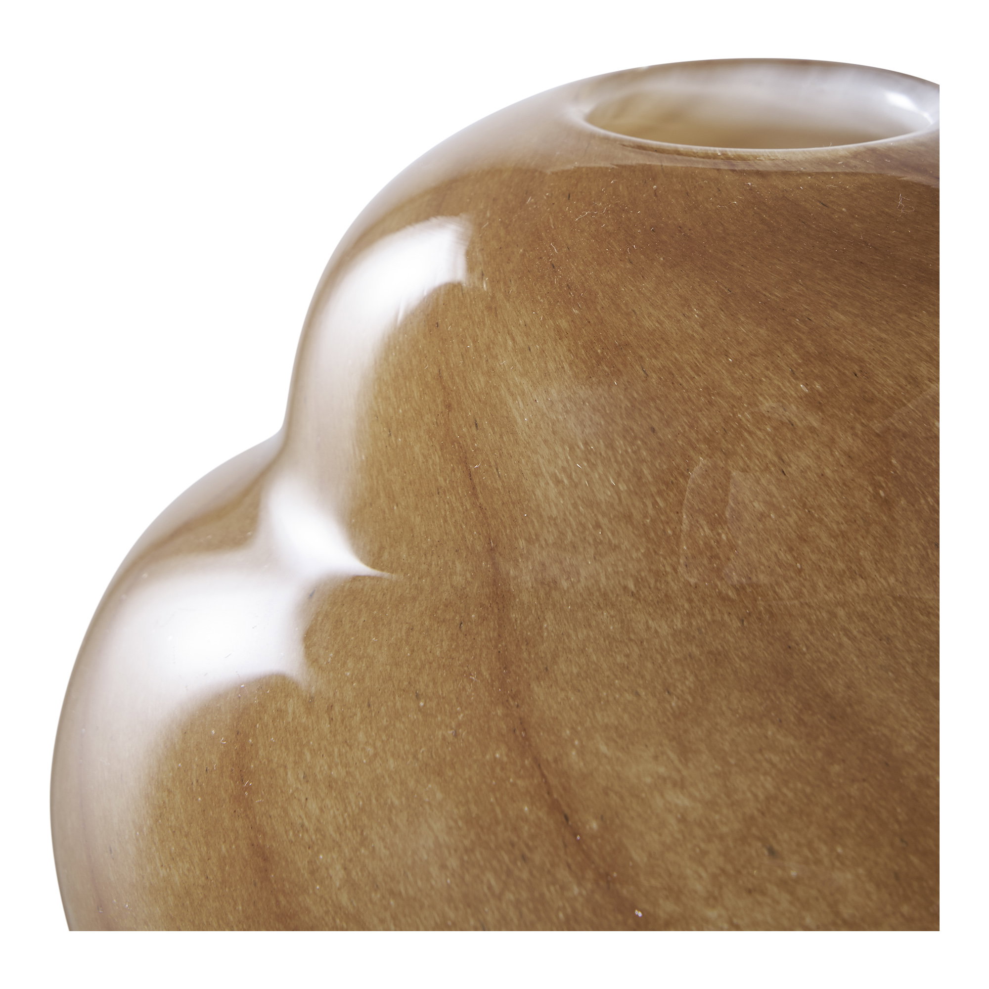Vase, glas, brun, ø16,5x17 cm - Billede 2