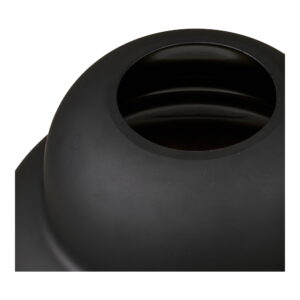 Alternative view of Vase, munblæst glas, sort, ø21x20 cm