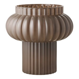 Vase, mundblæst glas, brun, ø27x27 cm