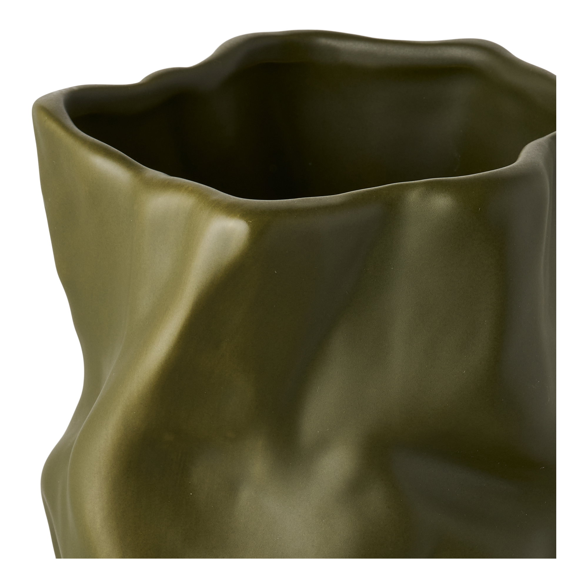 Vase, keramik, grøn, ø15x25,5 cm - Billede 2